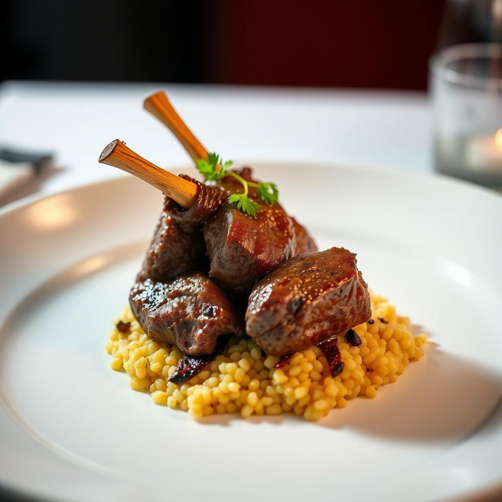 North African Spiced Lamb with Jeweled Couscous North African Spiced Lamb with Jeweled Couscous