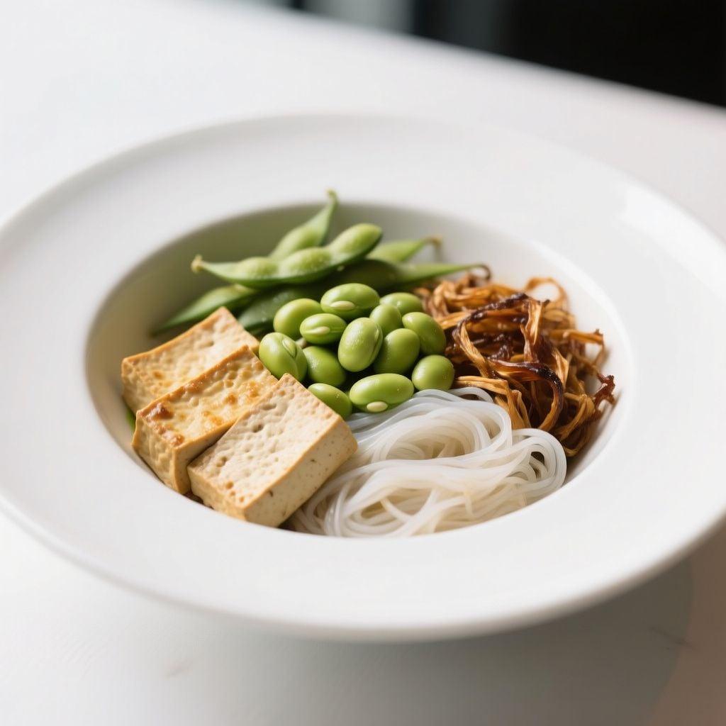 Vietnamese Edamame & Smoked Tofu Noodle Bowl Vietnamese Edamame & Smoked Tofu Noodle Bowl