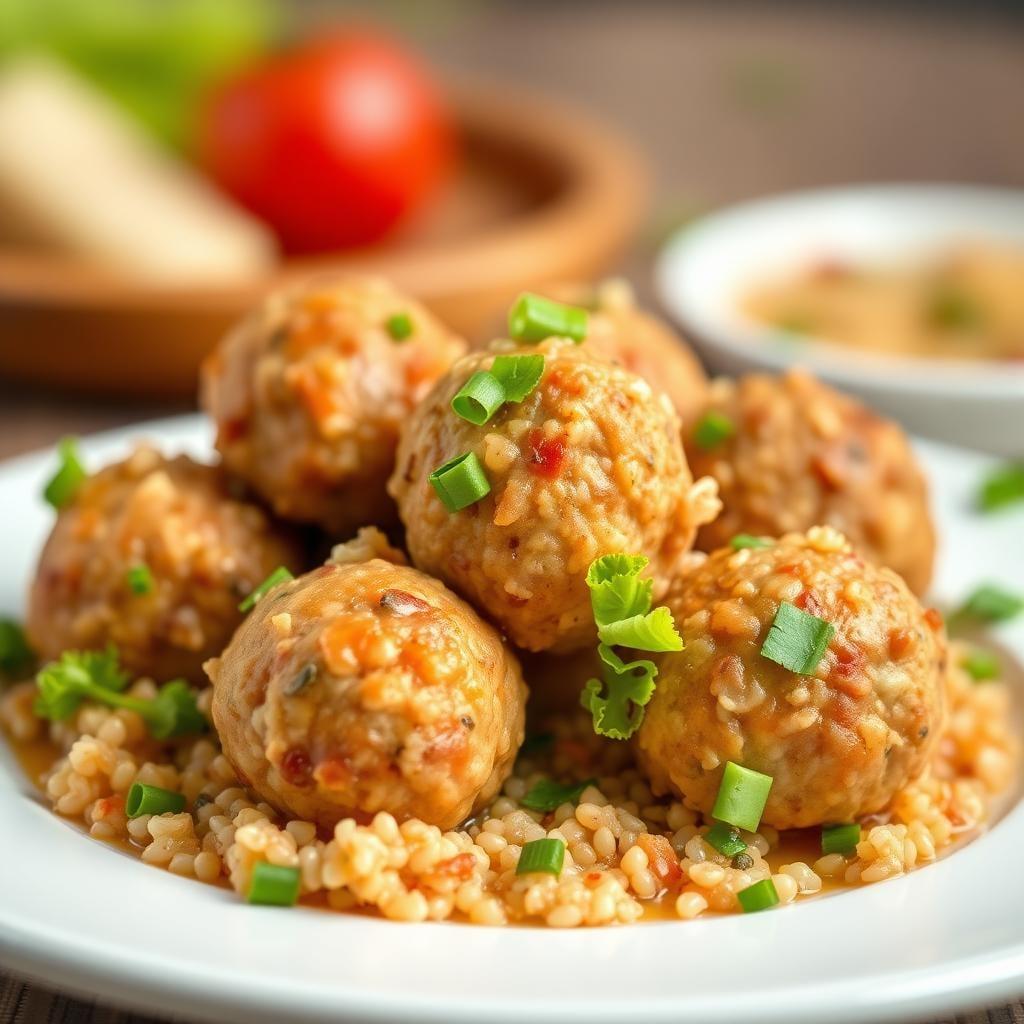 Savory Turkey Meatballs with Quinoa Savory Turkey Meatballs with Quinoa