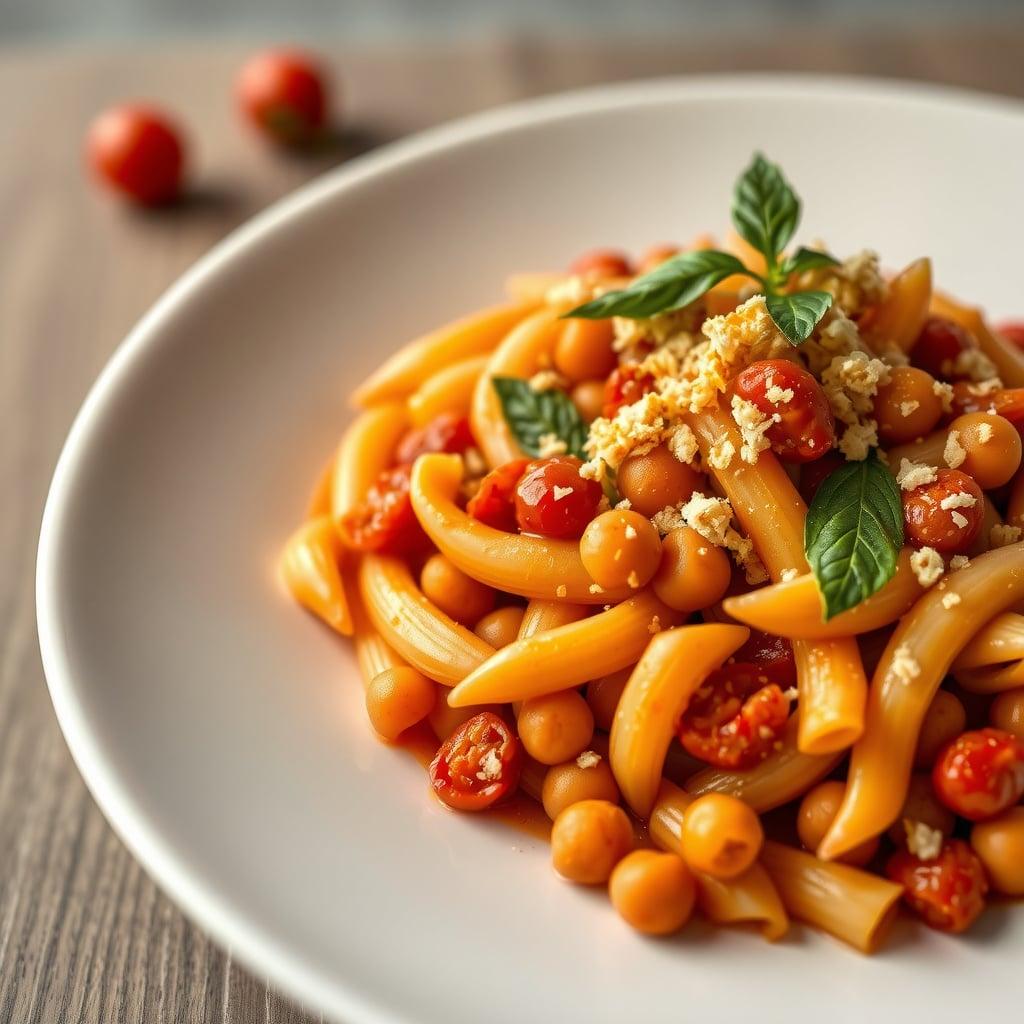 Smoky Chickpea and Tomato Pasta with Crispy Breadcrumbs Smoky Chickpea and Tomato Pasta with Crispy Breadcrumbs