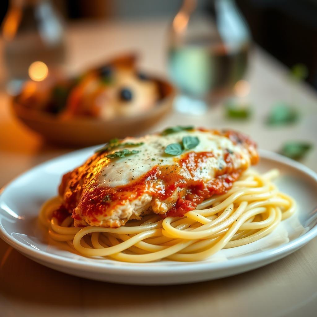 Homestyle Chicken Parmesan with Garlic Butter Pasta Homestyle Chicken Parmesan with Garlic Butter Pasta