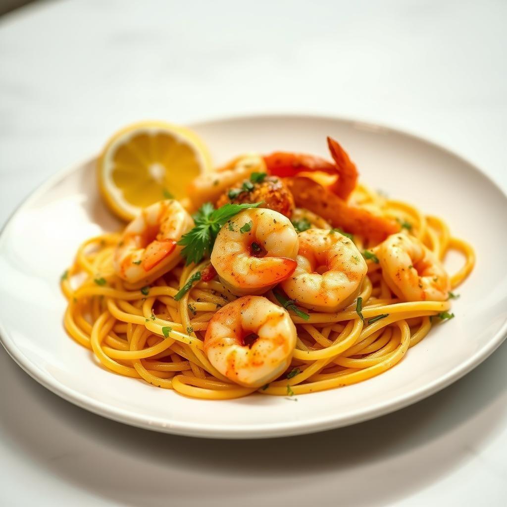One-Pan Lemon Garlic Shrimp Pasta One-Pan Lemon Garlic Shrimp Pasta