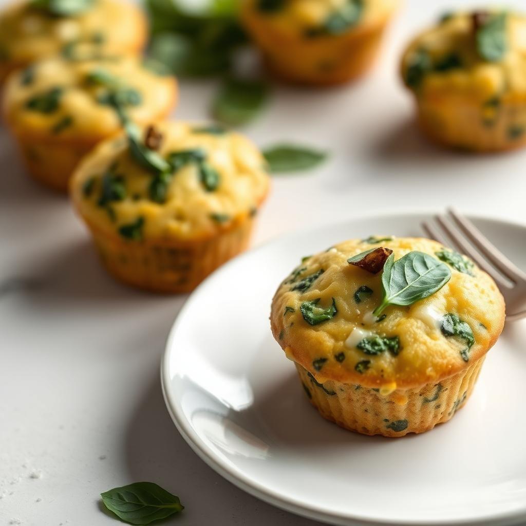 Savory Spinach & Cheese Breakfast Muffins Savory Spinach & Cheese Breakfast Muffins