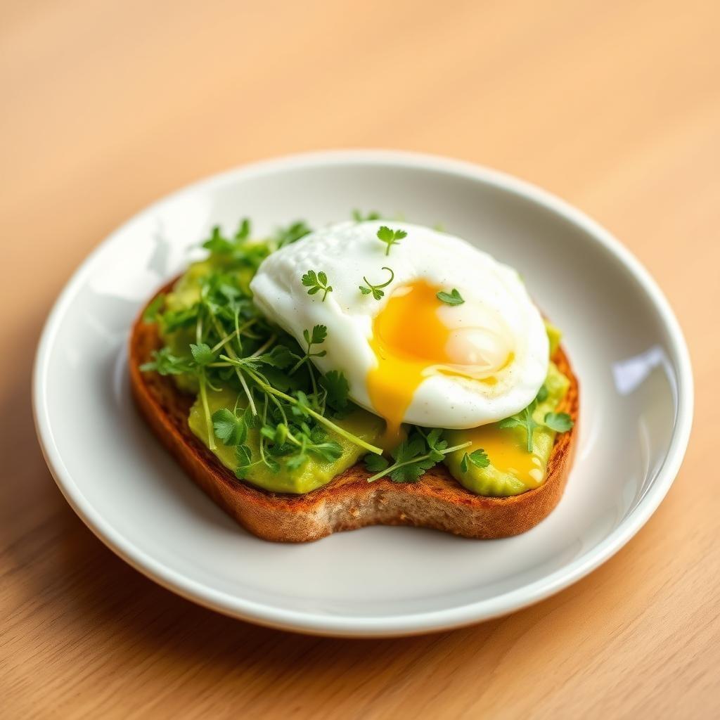 Avocado Toast with Microgreens & Poached Egg