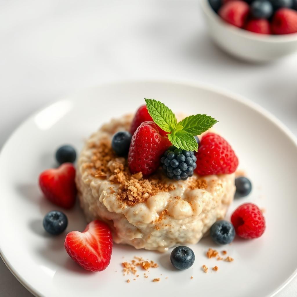 Maple Cinnamon Overnight Oats with Fresh Berries Maple Cinnamon Overnight Oats with Fresh Berries