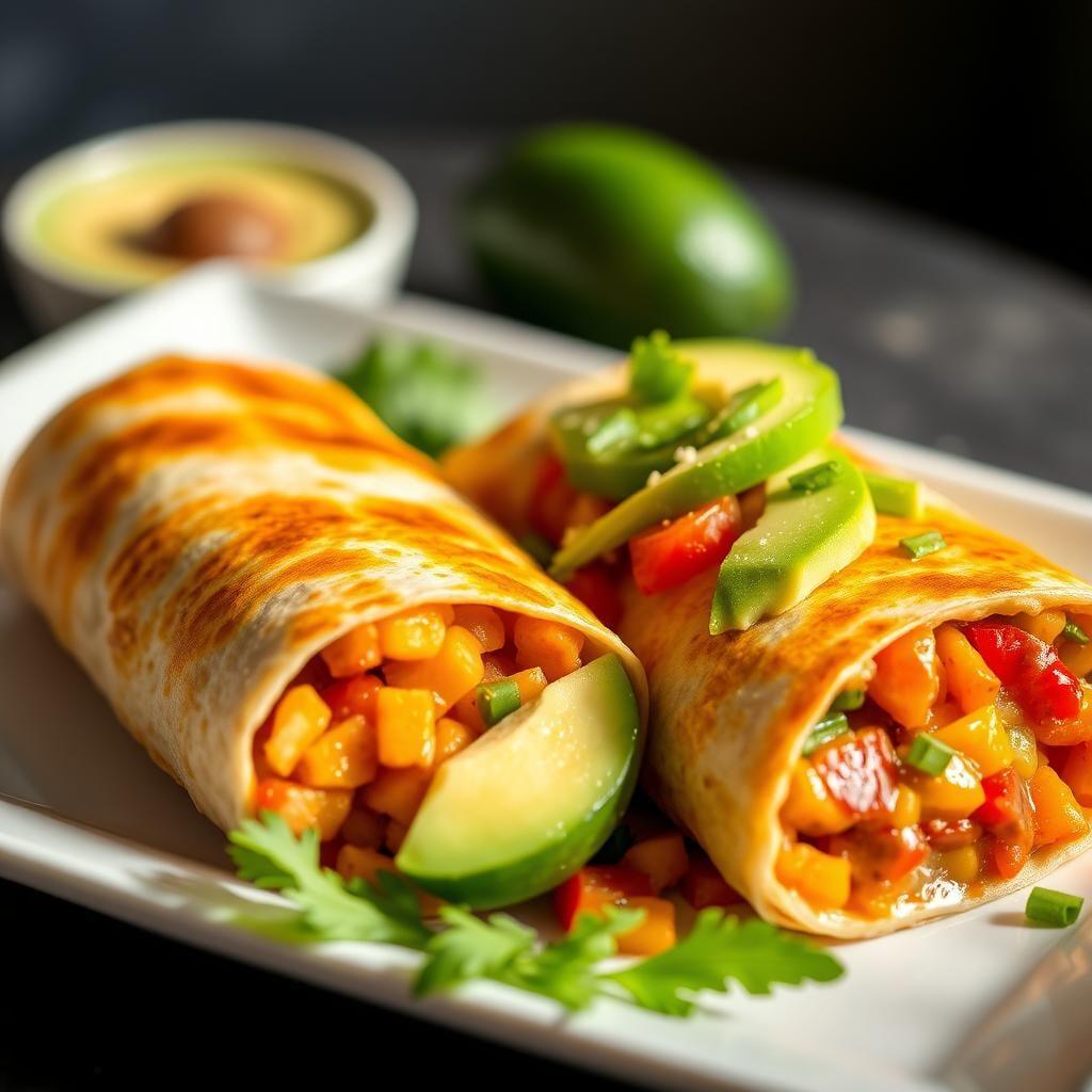 Southwest Breakfast Burritos with Avocado Southwest Breakfast Burritos with Avocado
