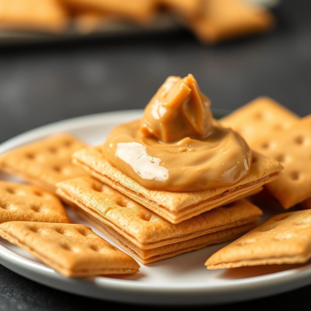 Honey Graham Crackers with Peanut Butter Honey Graham Crackers with Peanut Butter