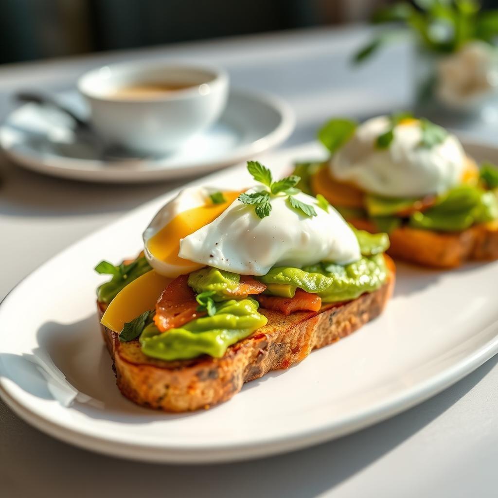 Avocado Toast with Poached Eggs