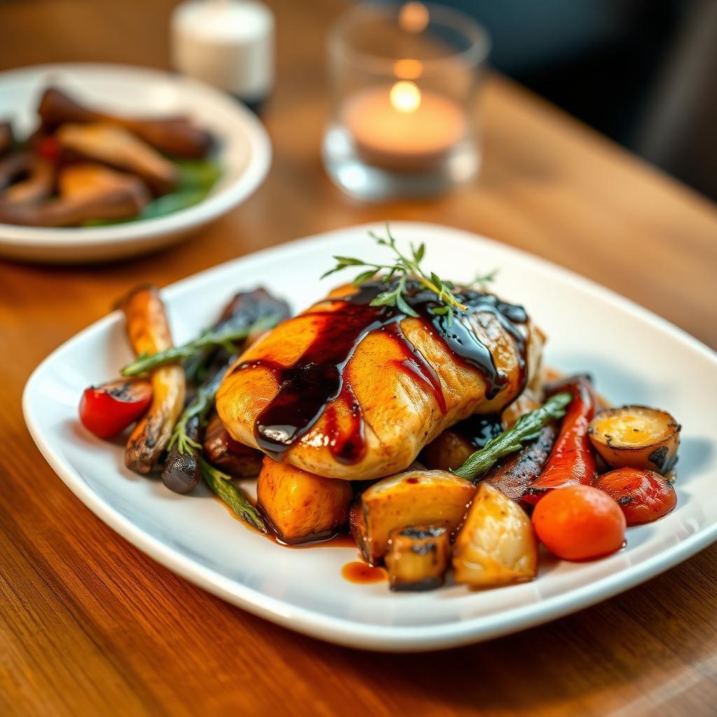 Balsamic-Glazed Chicken with Roasted Root Vegetables