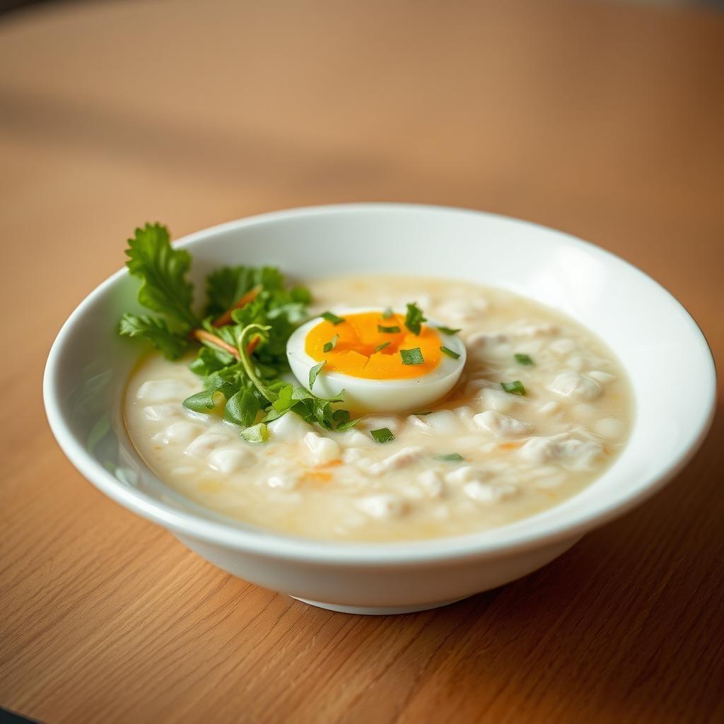 5-Minute Congee with Boiled Egg