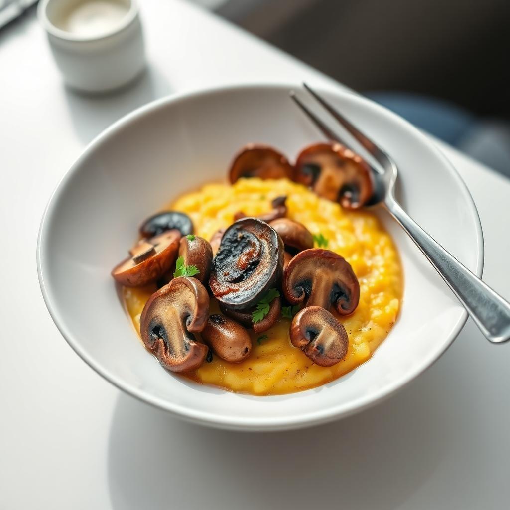 Savory Mushroom & Polenta Breakfast Bowl Savory Mushroom & Polenta Breakfast Bowl