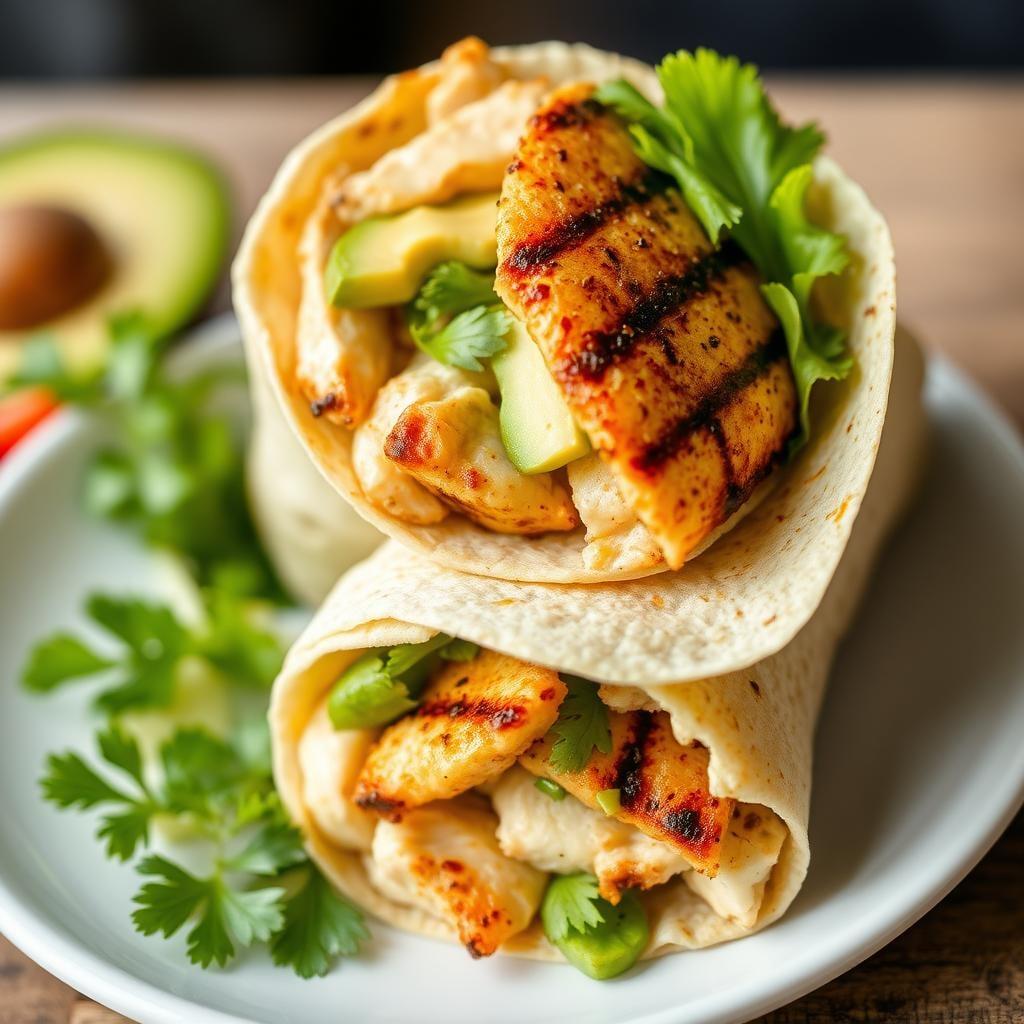 Grilled Chicken and Avocado Wrap Grilled Chicken and Avocado Wrap