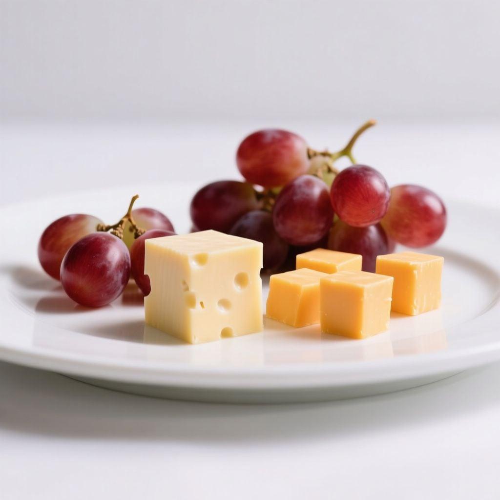 Grapes and Cheddar Cheese Cubes Grapes and Cheddar Cheese Cubes