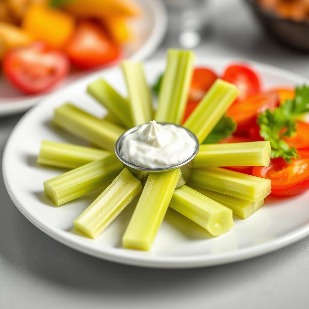 Celery Sticks with Whipped Cottage Cheese