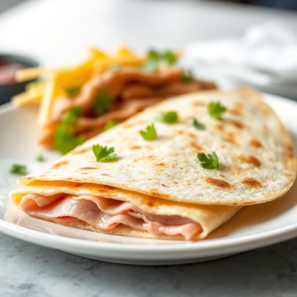Quick Ham and Cheese Quesadilla Quick Ham and Cheese Quesadilla