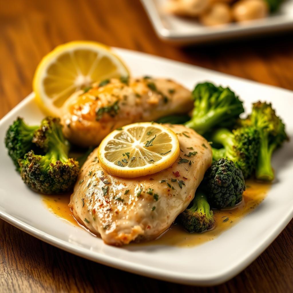 Lemon Herb Baked Chicken with Roasted Broccoli Lemon Herb Baked Chicken with Roasted Broccoli