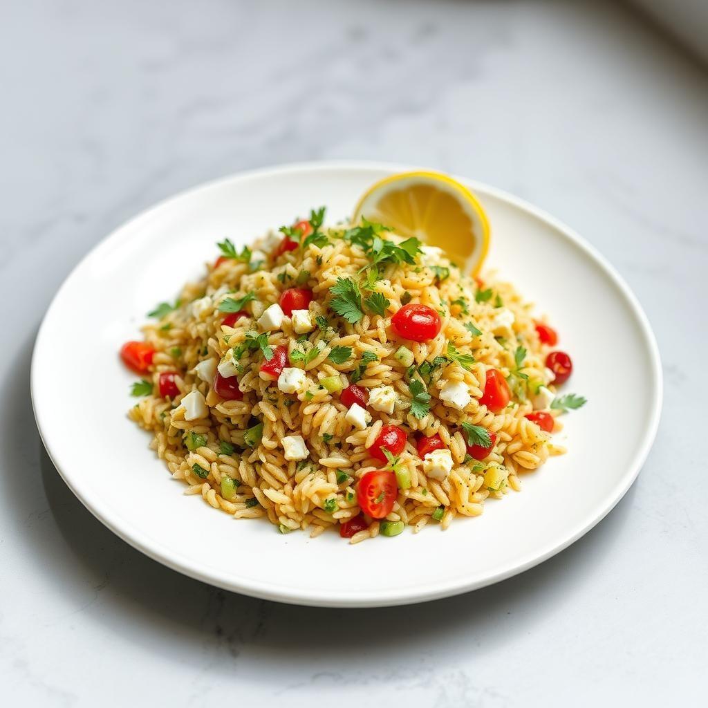 Greek Orzo Salad with Lemon Herb Dressing Greek Orzo Salad with Lemon Herb Dressing