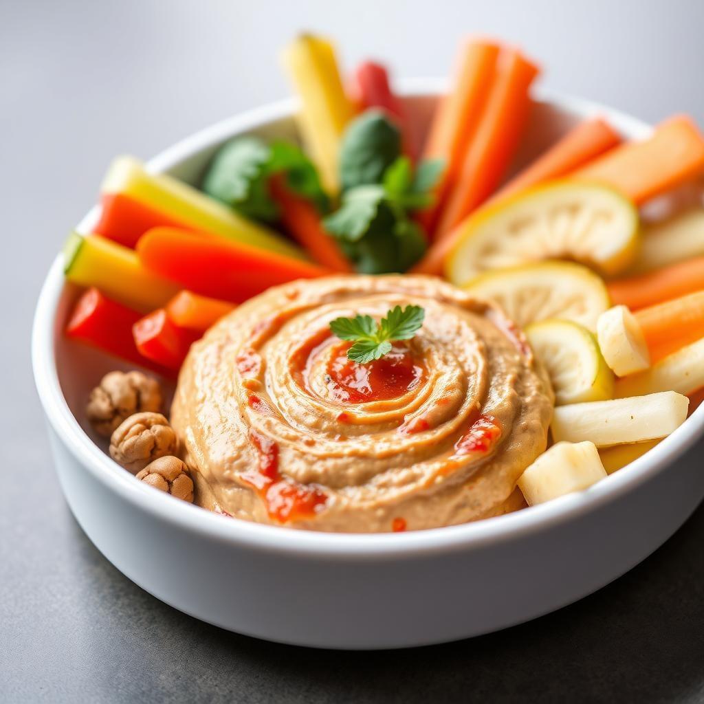 Roasted Red Pepper and Walnut Dip with Crudités Roasted Red Pepper and Walnut Dip with Crudités