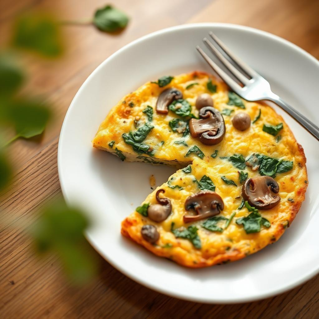 Savory Spinach & Mushroom Frittata Savory Spinach & Mushroom Frittata