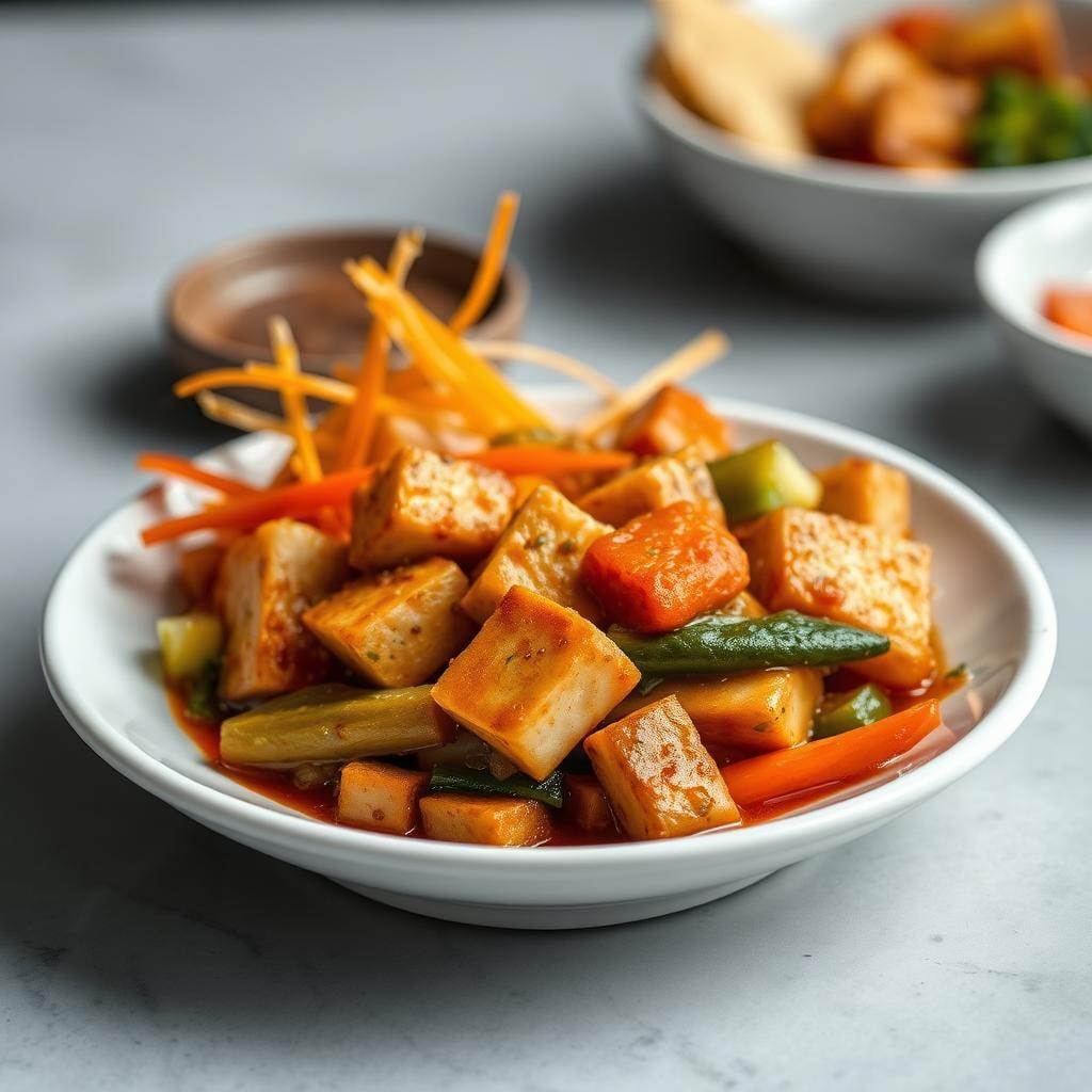 Spicy Korean-Style Braised Tofu & Vegetables Spicy Korean-Style Braised Tofu & Vegetables