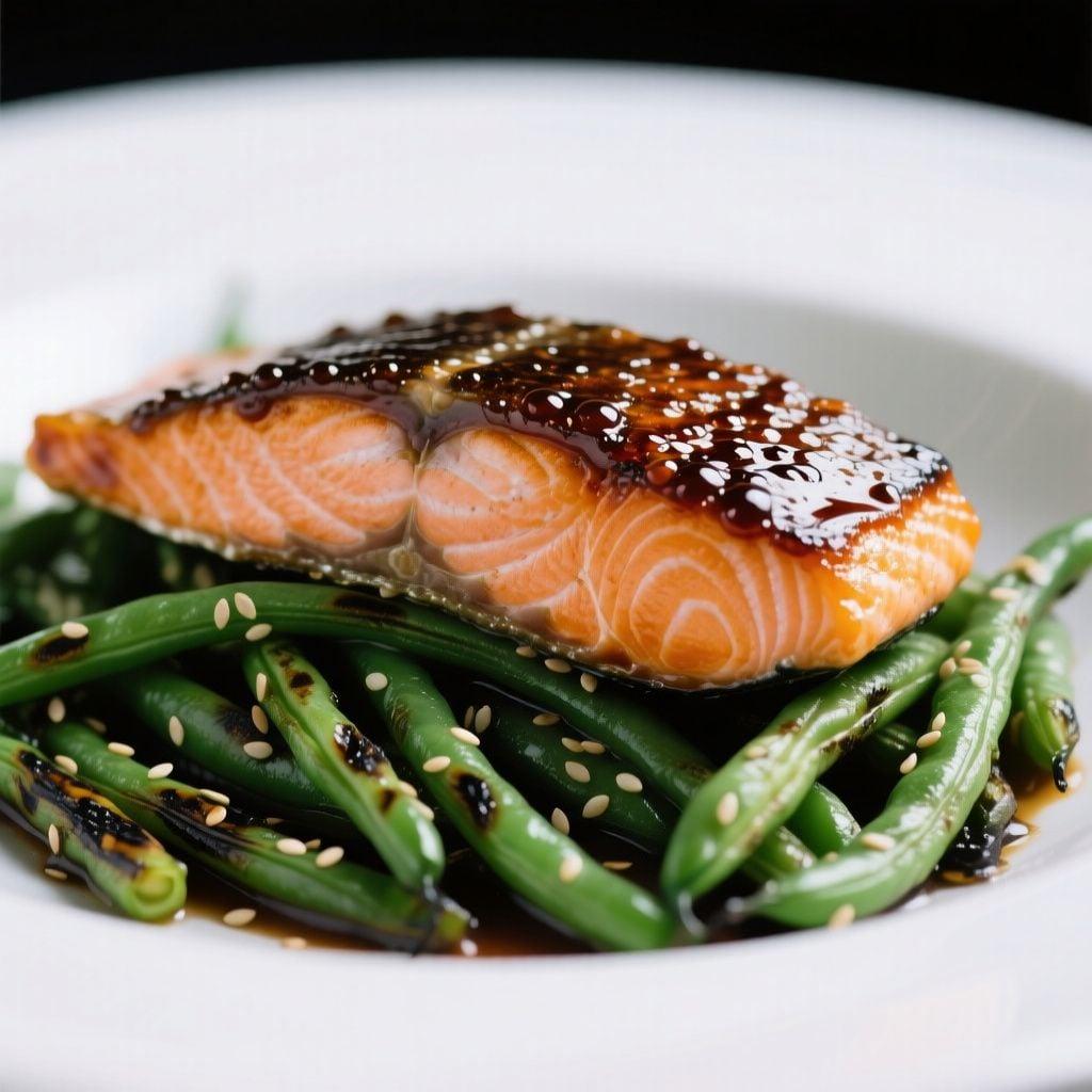 Miso-Glazed Salmon with Blistered Green Beans Miso-Glazed Salmon with Blistered Green Beans