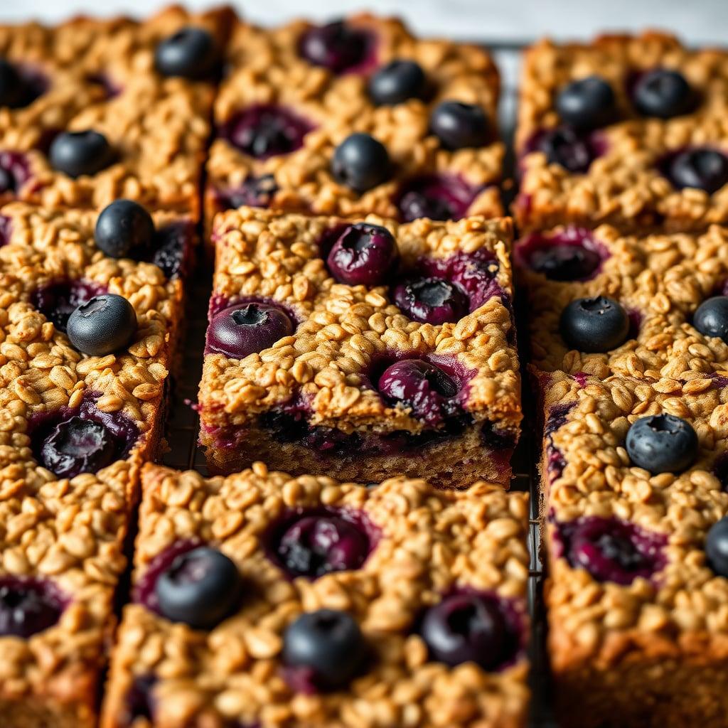 Baked Berry Protein Oatmeal Squares
