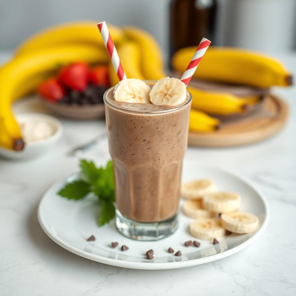 Chocolate Banana Protein Smoothie