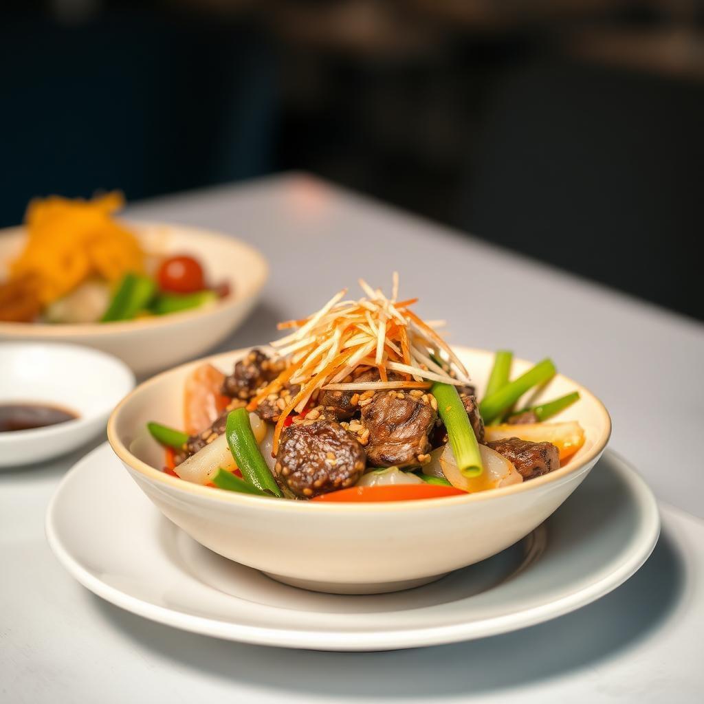 Korean-Inspired Beef Bulgogi Bowls with Sesame Vegetables Korean-Inspired Beef Bulgogi Bowls with Sesame Vegetables