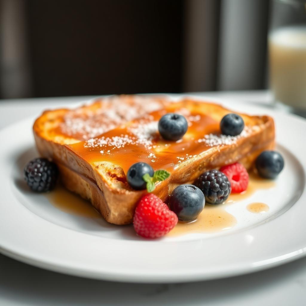 Maple Cinnamon French Toast with Fresh Berries Maple Cinnamon French Toast with Fresh Berries