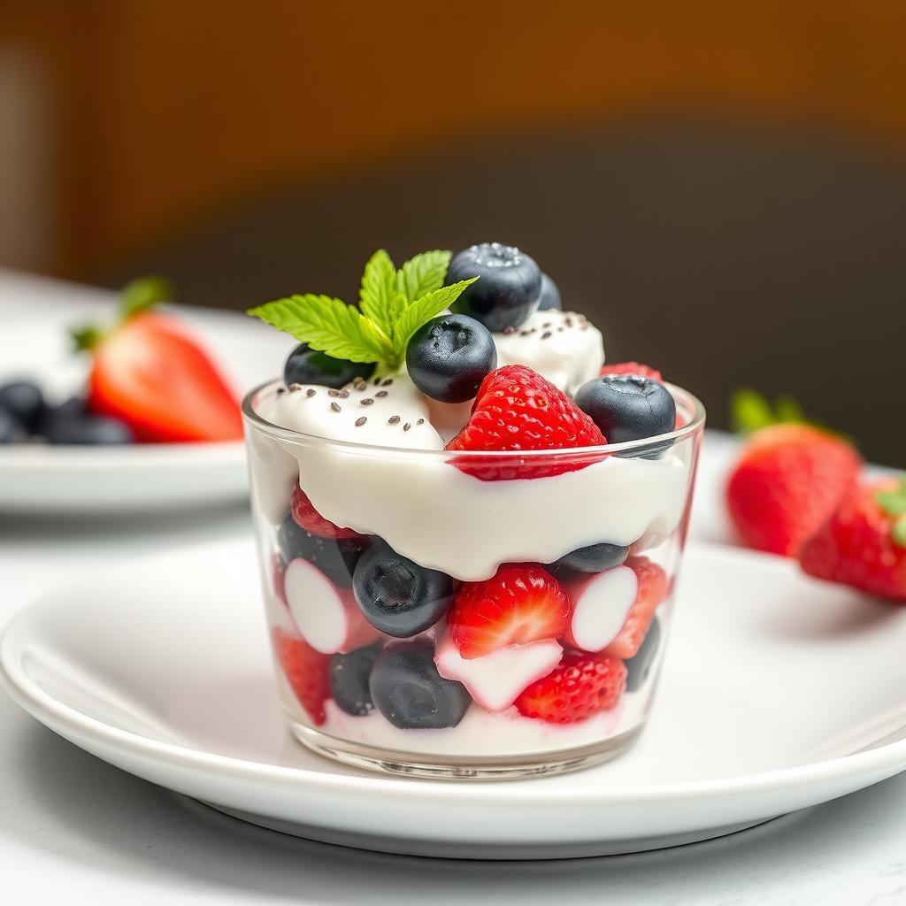 Greek Yogurt Parfait with Berries & Chia Seeds Greek Yogurt Parfait with Berries & Chia Seeds