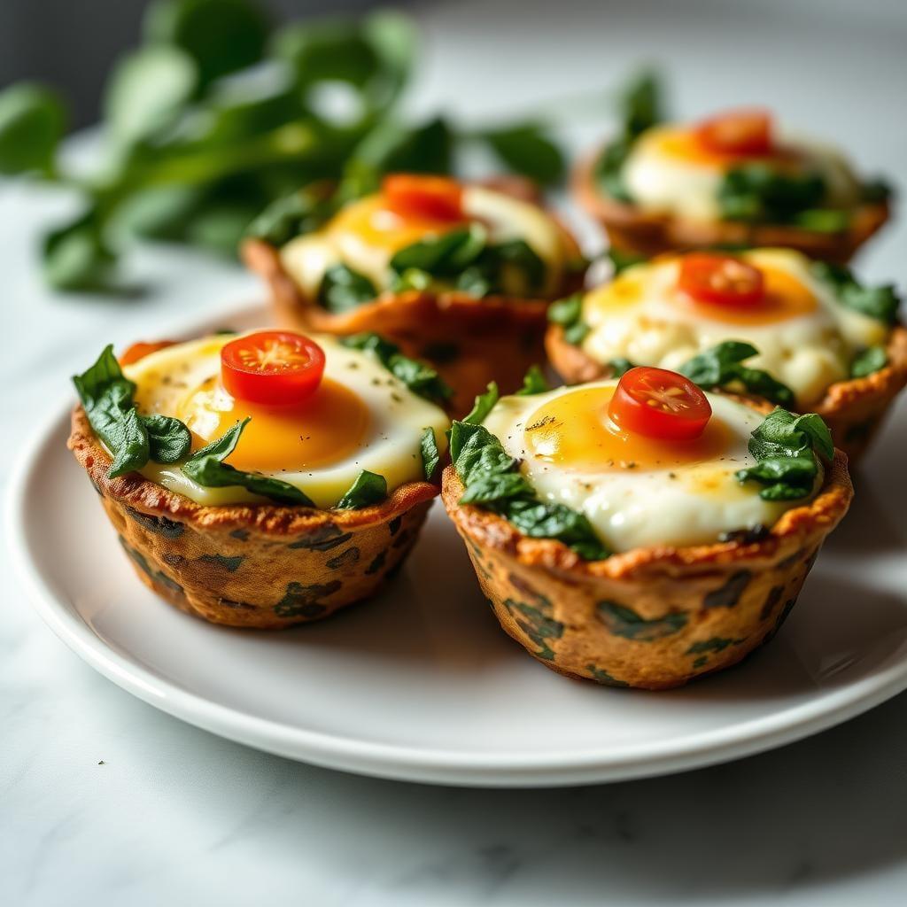 Baked Egg & Spinach Breakfast Cups Baked Egg & Spinach Breakfast Cups