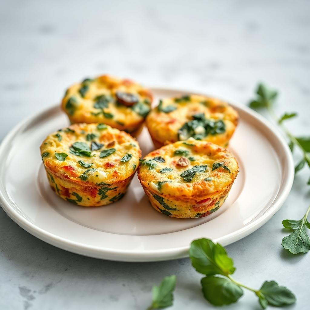 Spinach and Feta Breakfast Frittata Muffins Spinach and Feta Breakfast Frittata Muffins