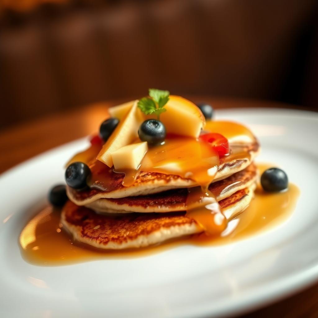 Breakfast-for-Dinner Pancakes with Fruit Toppings