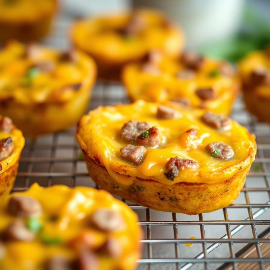 Batch-Baked Turkey Sausage and Cheddar Egg Cups Batch-Baked Turkey Sausage and Cheddar Egg Cups