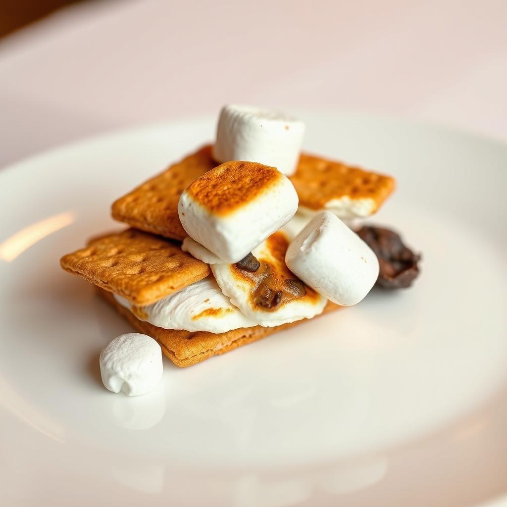 Deconstructed S'mores with House-Made Graham Crackers and Smoked Vanilla Bean Marshmallows Deconstructed S'mores with House-Made Graham Crackers and Smoked Vanilla Bean Marshmallows
