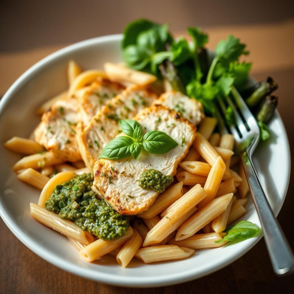 Chicken Pesto Pasta Bowl
