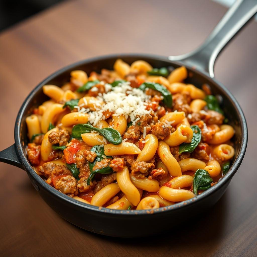 One-Pot Beef and Macaroni Skillet One-Pot Beef and Macaroni Skillet