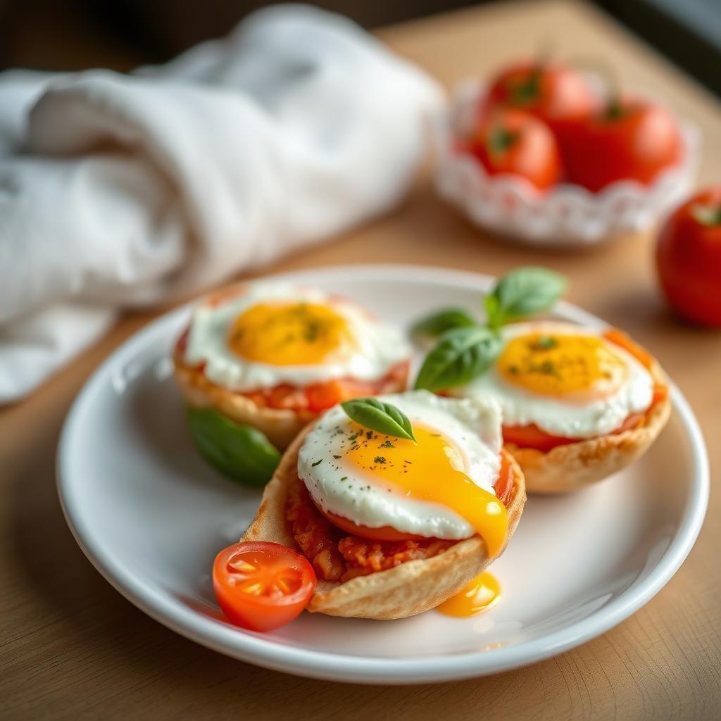 Tomato and Basil Baked Eggs Tomato and Basil Baked Eggs