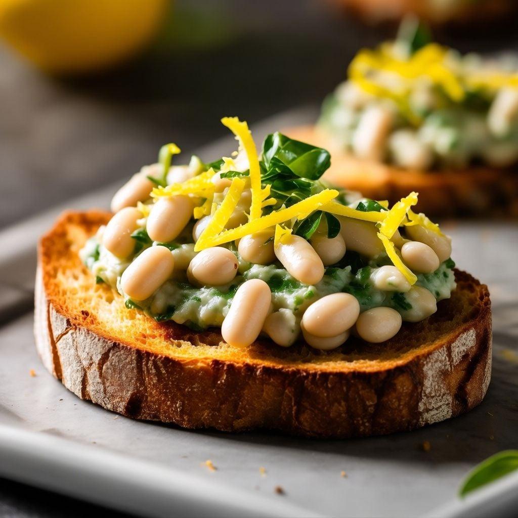 Zesty Lemon-Herb White Bean Tartines Zesty Lemon-Herb White Bean Tartines