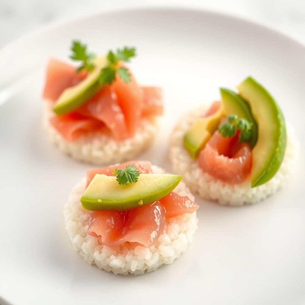 Avocado and Lime Rice Cakes with Zesty Tuna Avocado and Lime Rice Cakes with Zesty Tuna