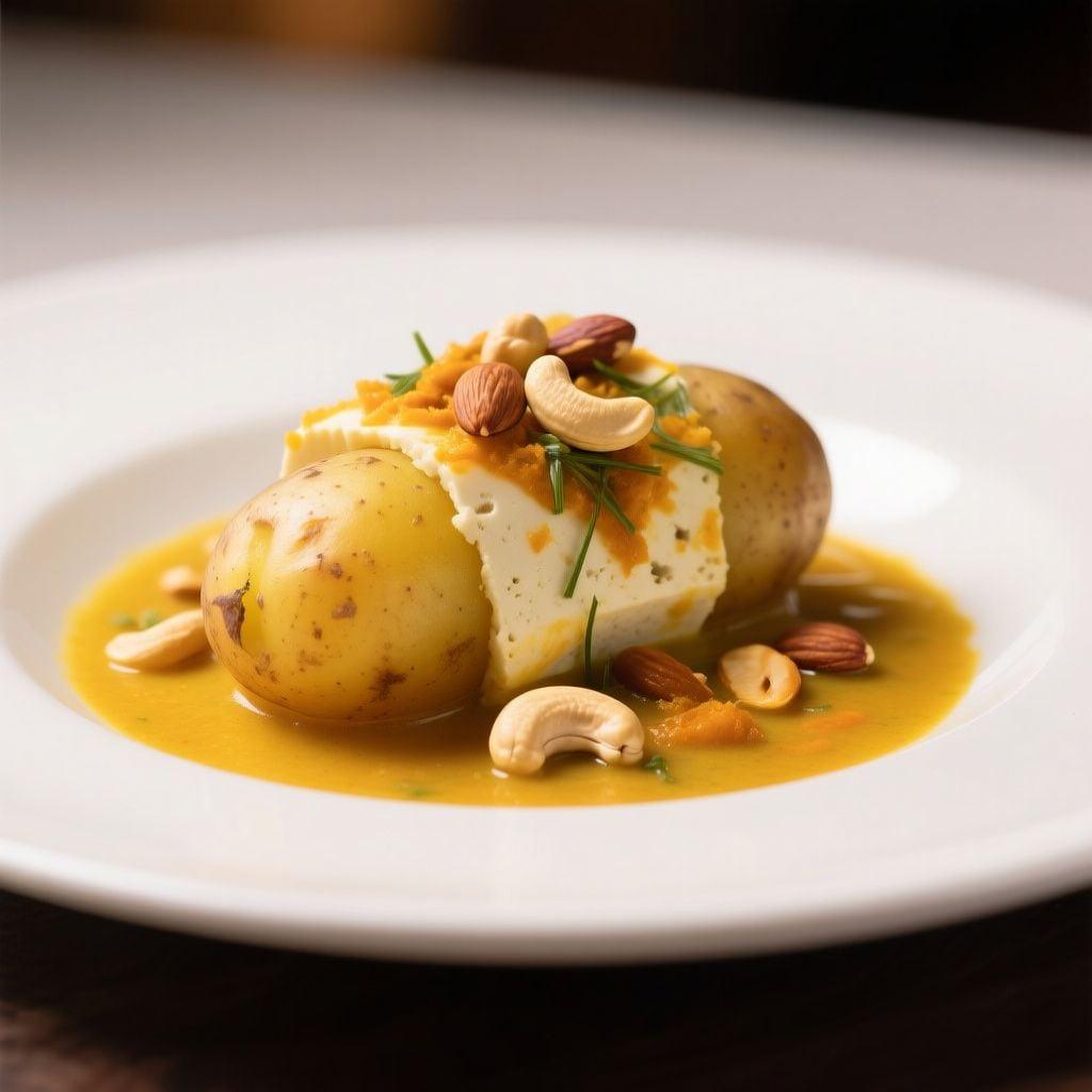 Kashmiri Dum Aloo: Stuffed Potato Barrels in Saffron-Fennel Gravy Kashmiri Dum Aloo: Stuffed Potato Barrels in Saffron-Fennel Gravy