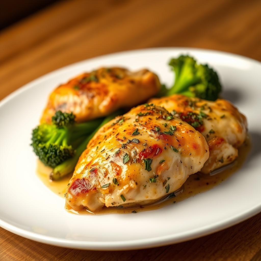 Lemon Herb Roasted Chicken Thighs with Broccoli Lemon Herb Roasted Chicken Thighs with Broccoli