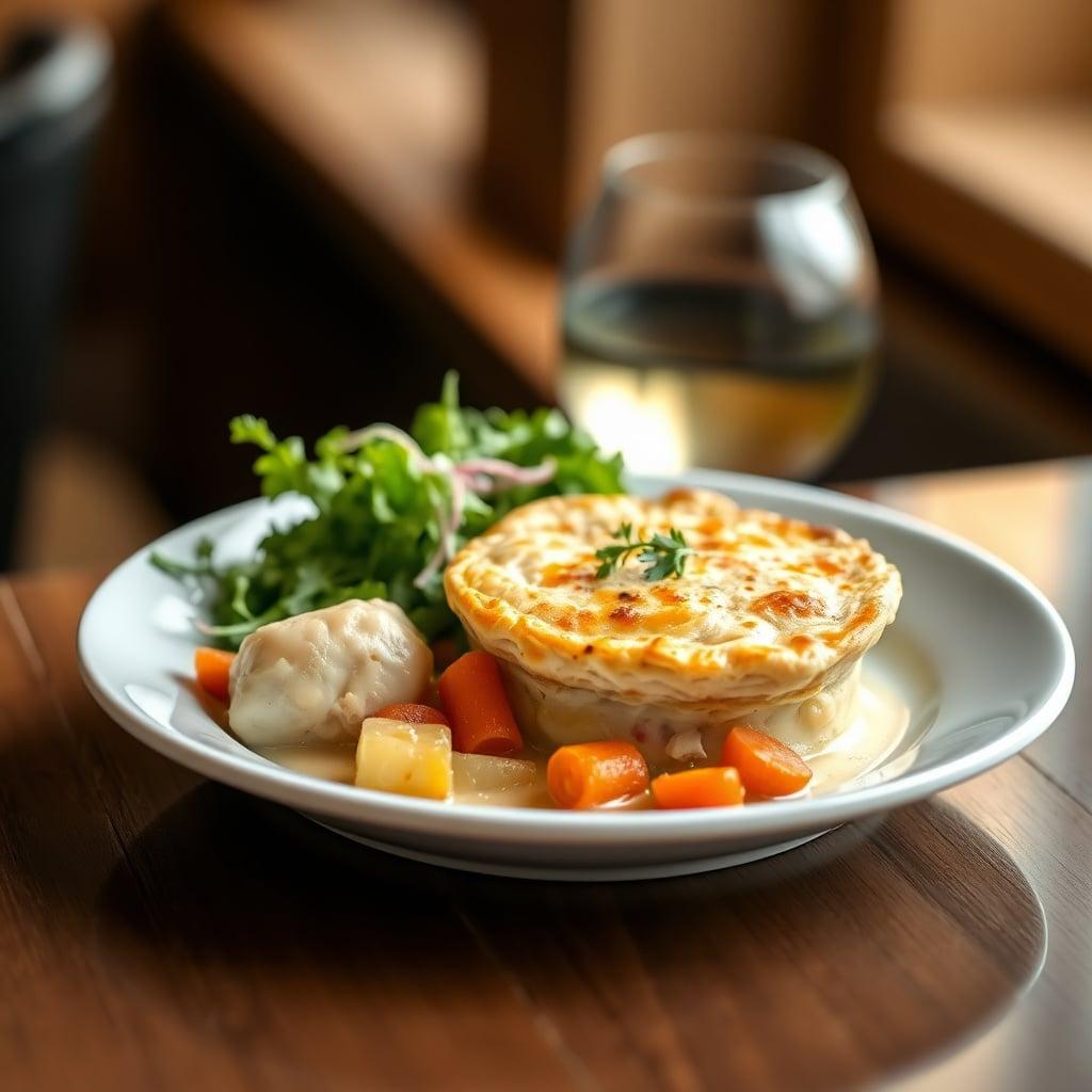 Homestyle Chicken Pot Pie with Green Salad Homestyle Chicken Pot Pie with Green Salad