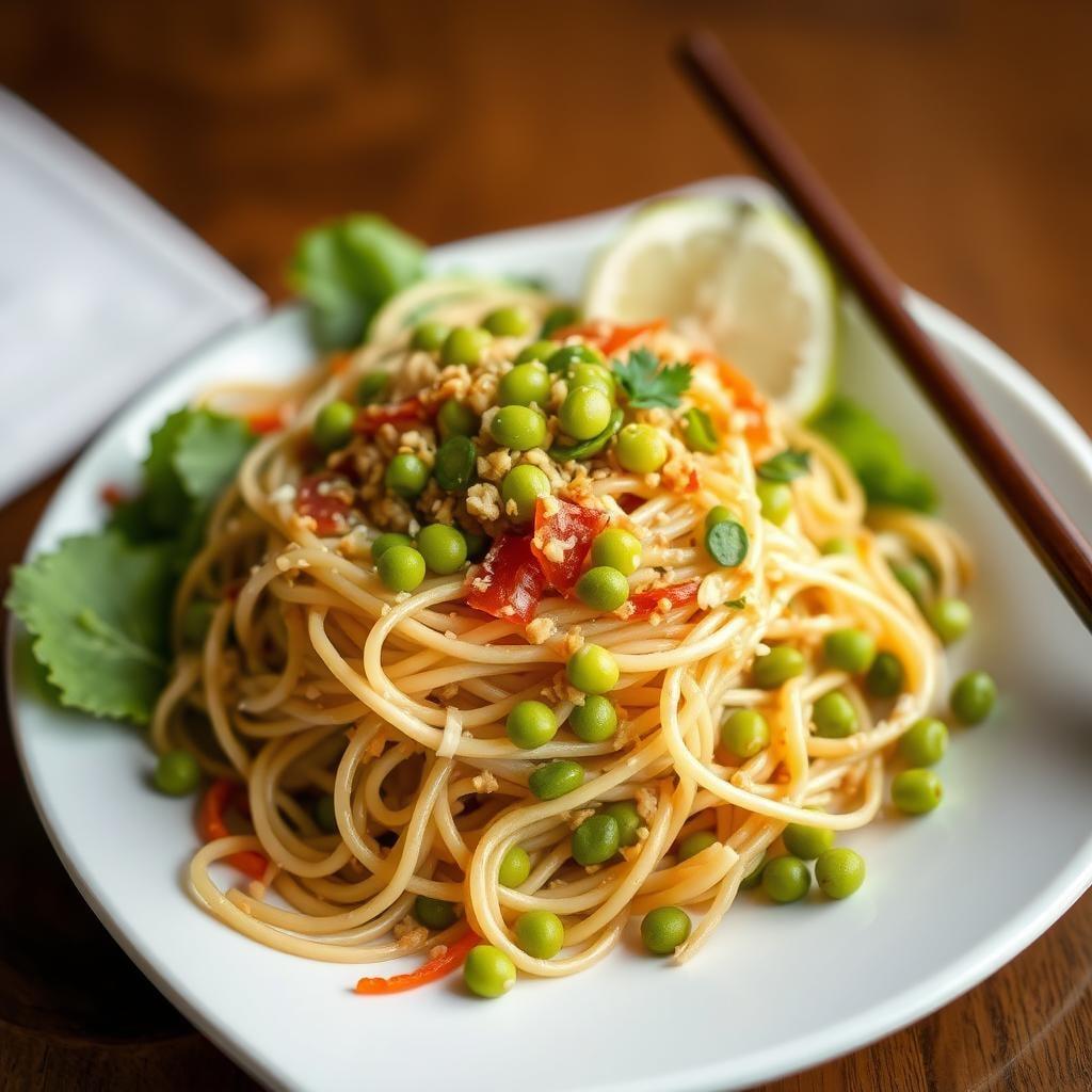 Asian-Inspired Soba Noodle Salad with Edamame & Sesame Dressing Asian-Inspired Soba Noodle Salad with Edamame & Sesame Dressing