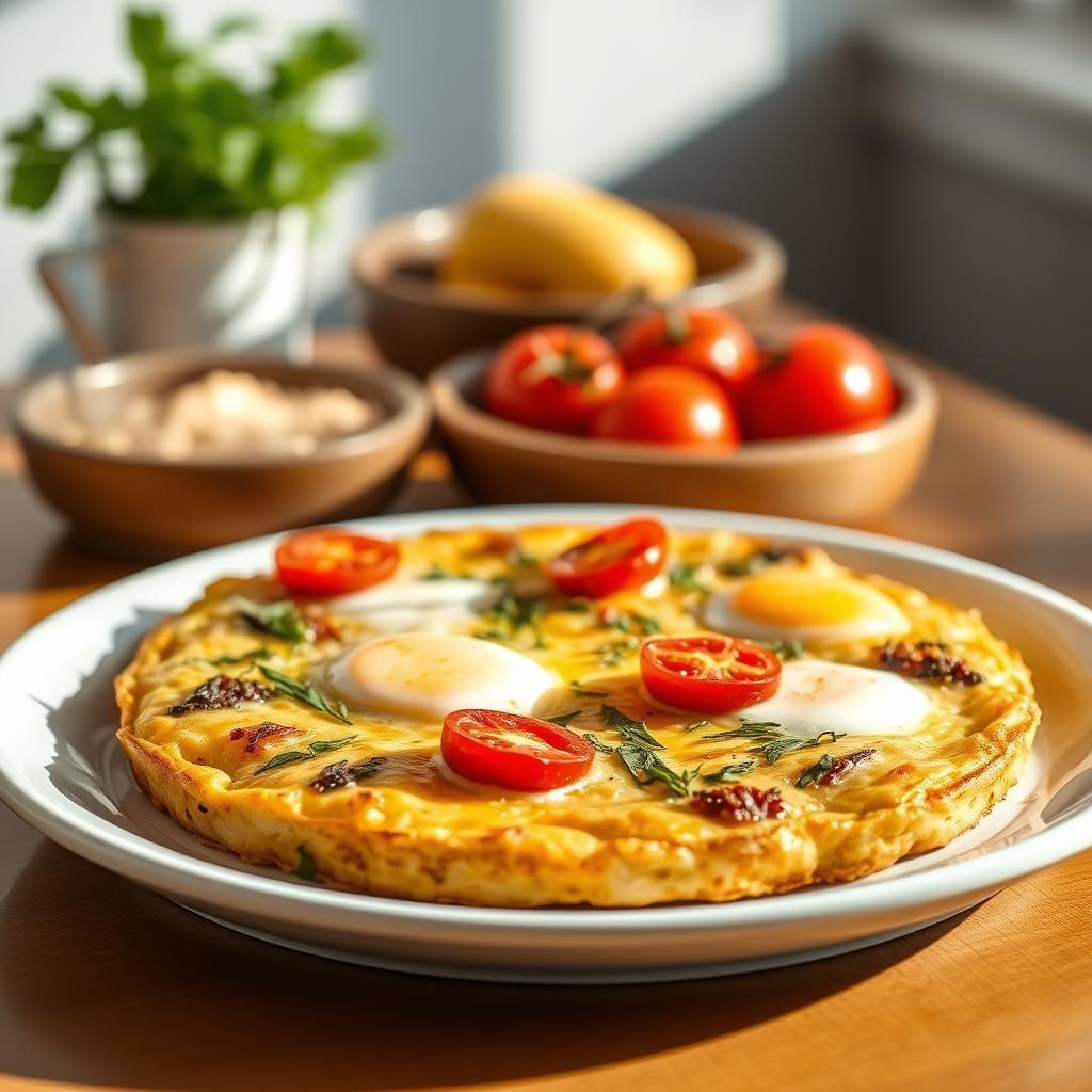 Mediterranean Herb Frittata with Roasted Tomatoes Mediterranean Herb Frittata with Roasted Tomatoes