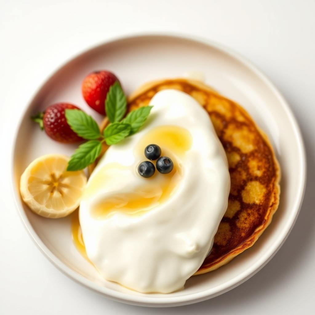 Cardamom-Spiced Banana Pancakes with Honey Yogurt