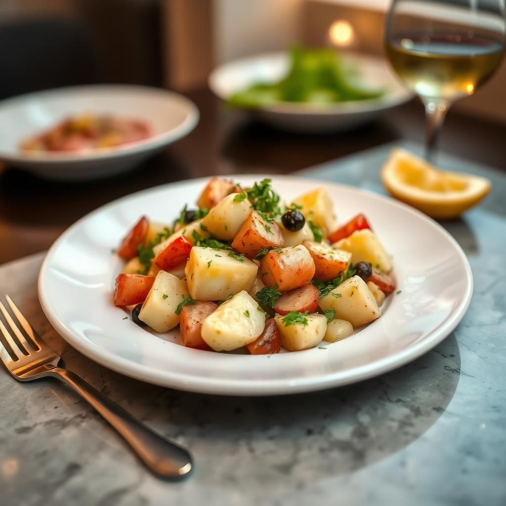 Rustic French Niçoise-Style Potato Salad with Herb-Dijon Vinaigrette Rustic French Niçoise-Style Potato Salad with Herb-Dijon Vinaigrette