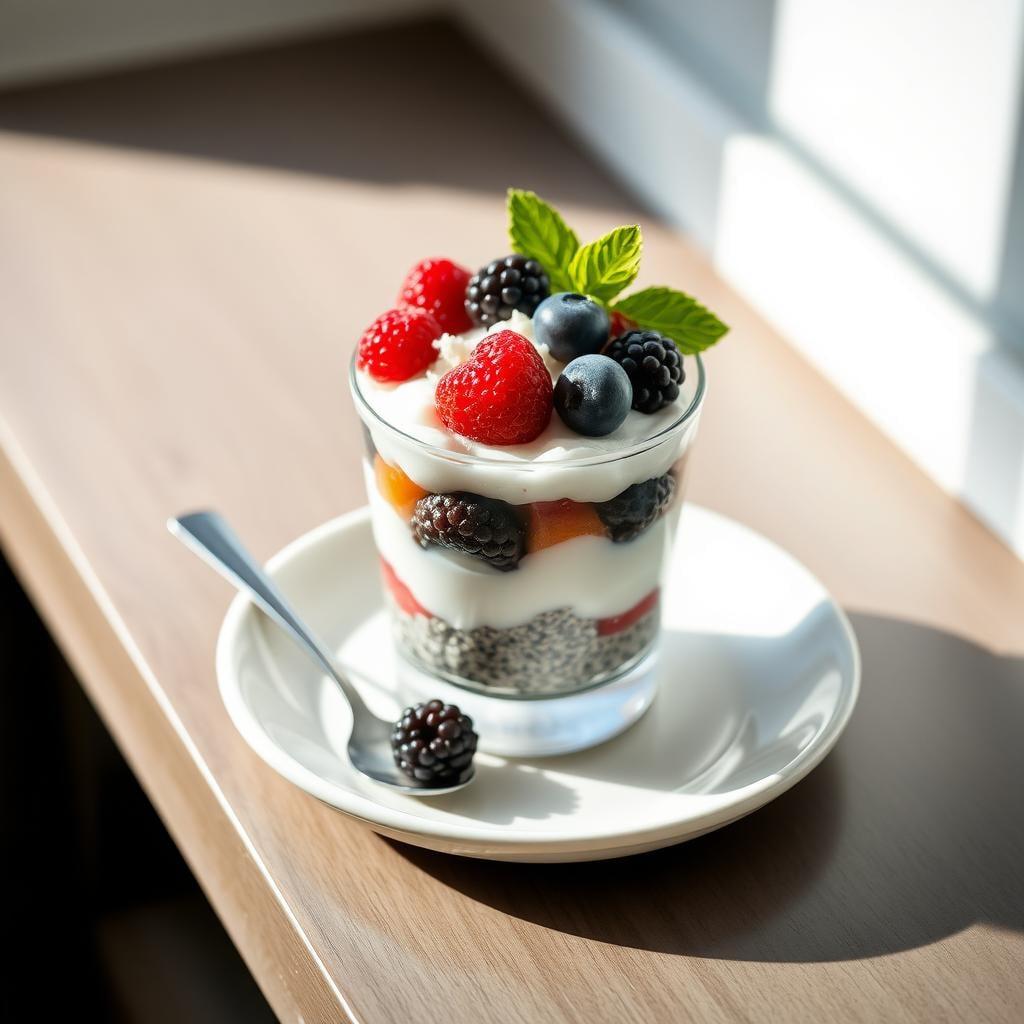 Berry Coconut Chia Pudding Parfait