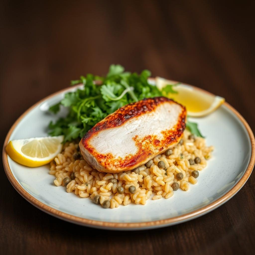 Milanese-Style Pork Cutlets with Arugula Salad and Lemon-Caper Orzo Milanese-Style Pork Cutlets with Arugula Salad and Lemon-Caper Orzo