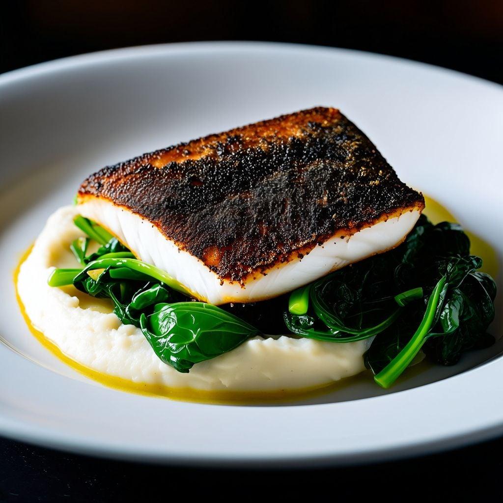 Blackened Gulf Cod with Creamy Cauliflower Mash Blackened Gulf Cod with Creamy Cauliflower Mash